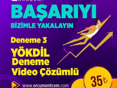 YOKDIL Deneme Sınavı 3 Video Çözümü